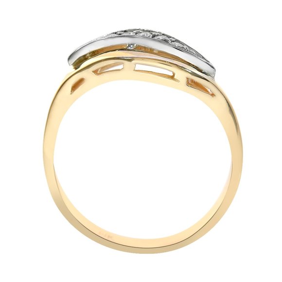 0.10 Carat Round Cut Diamond 14k Ring - Picture 3 of 3